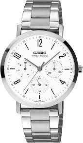 Casio MTP-VT06D-7B Men's Watch – Stainless Steel Strap and White Dial
