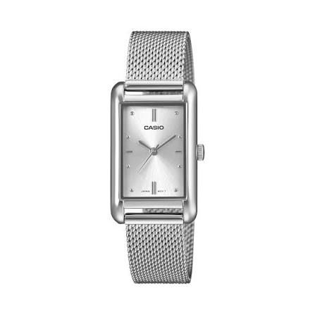 Casio LTP-B171M-7A Women's Watch – White Dial and Silver Steel Strap