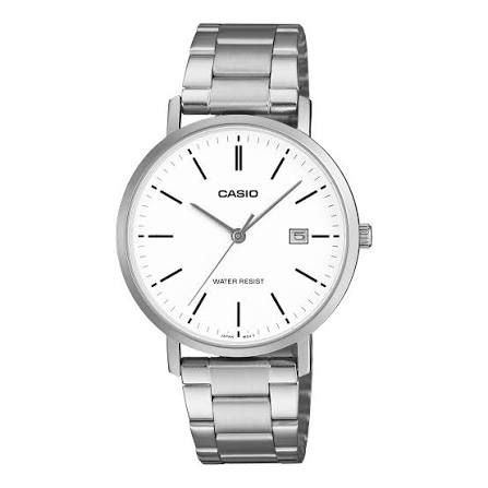 Casio MTP-VT05D-7E Men's Stainless Steel Watch with white Dial