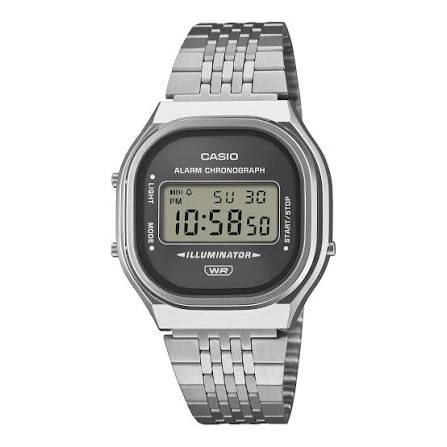 Casio Vintage A140WE-8A Watch – Grey Dial and Silver Steel Strap