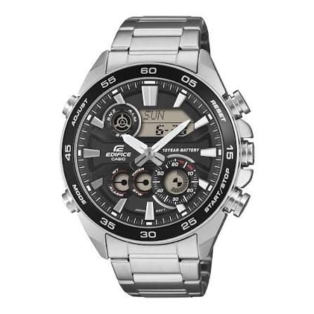 Casio Edifice ERA-130D-1A Men's Watch – Analog-Digital, Steel, and 10-Year Battery