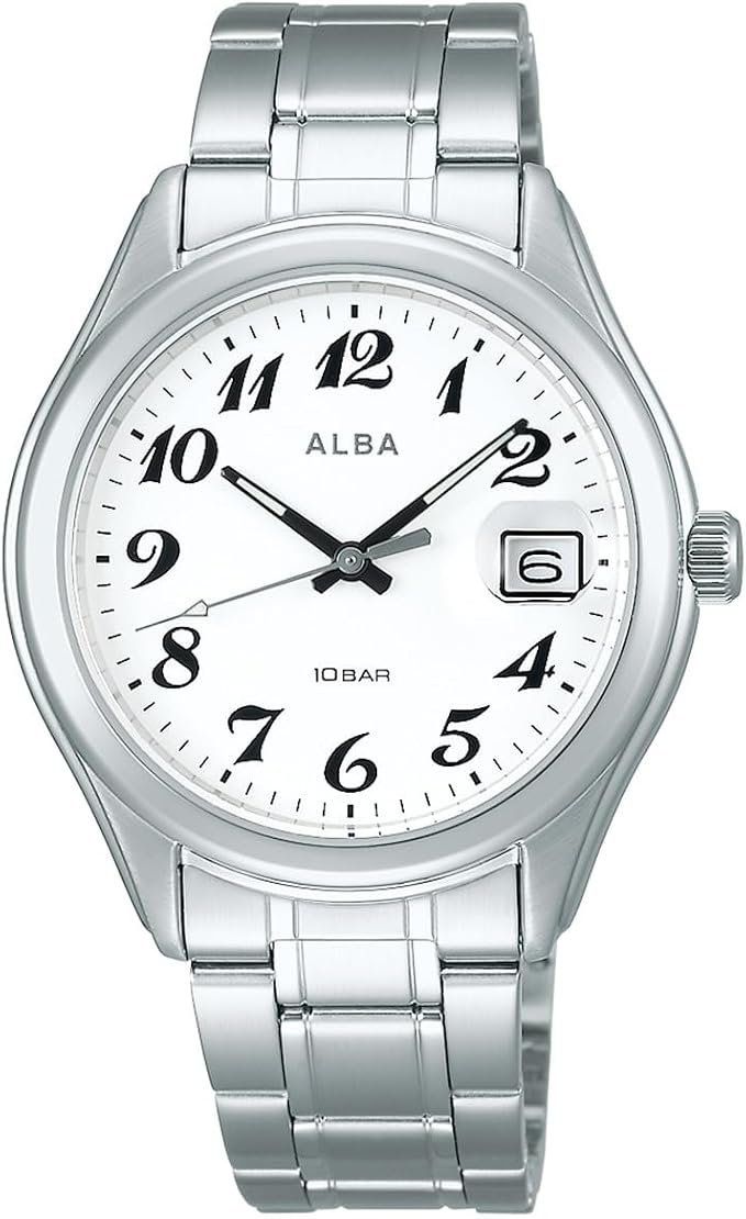 Alba AEFJ408 Men's Quartz Watch, JDM, 37.5 mm, 100 m Water Resistance, Steel Strap (Japanese Domestic Market)