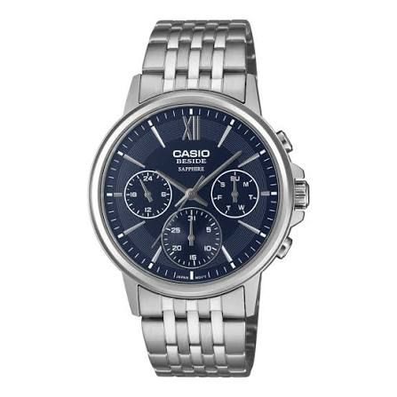 Casio BMS-300D-2A – Men's Silver Stainless Steel Analog Watch