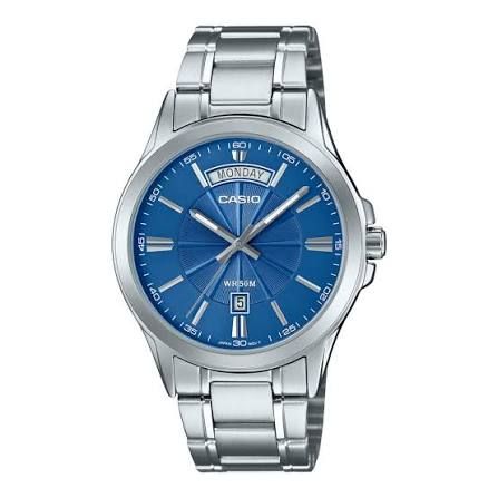 Casio Enticer MTP-1381D-2A Men's Classic Watch – 40mm, Steel Strap, 50m Water-Resistant, Day-Date