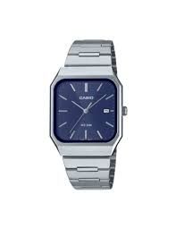 Casio MTP-B185D-2A1 Analog Stainless Steel Quartz Watch with Blue Dial
