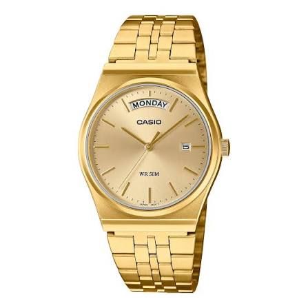Casio Men's Watch MTP-B146G-3A Analog Gold-Tone Steel Strap