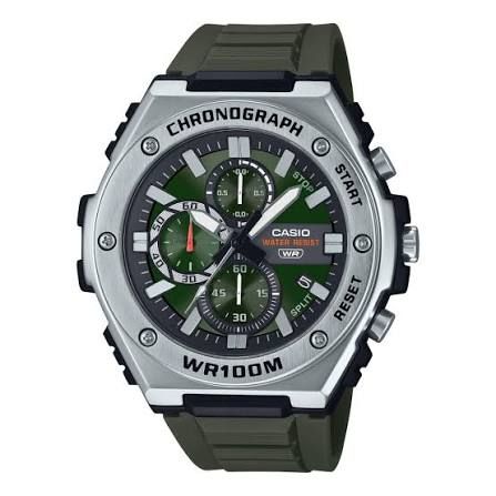 Casio Men's MWA-300H-3A Analog Sports Watch – Metal Bezel, Black Resin Strap, 100M Water Resistance