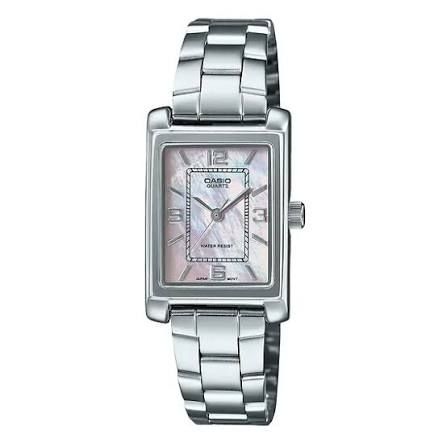 Casio Women's Watch LTP-1234DS-4A Analog Rectangular Two-Tone Steel Strap
