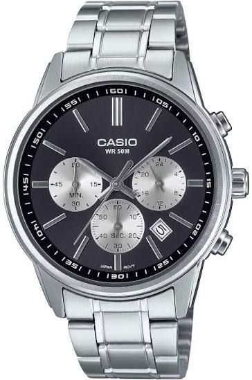 Casio MTP-E515D-2A2V 41mm 50m WR steel strap chronograph sport watch
