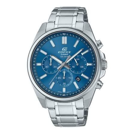 Casio Edifice Men's Watch EFV-650D-2A Chronograph, Silver Steel Bracelet  100M