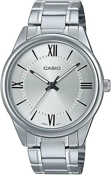 Casio Men's Watch MTP-V005D-7B5 Analog, Steel Strap, White Dial