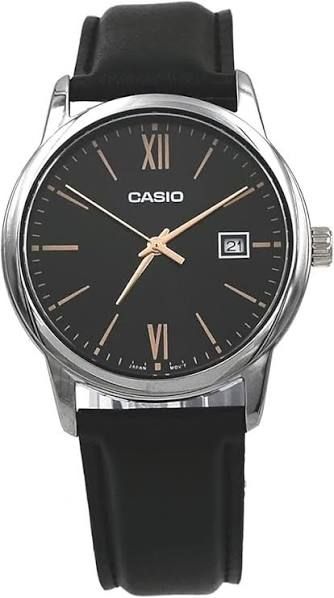 Casio MTP-V002L-1B3 men's analog leather watch