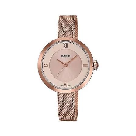 Casio Women's Watch LTP-E154MPG-4A Analog Rose Gold Milanese Mesh