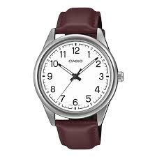 Reloj analógico Casio MTP-V005L-7B4 correa de cuero color marrón