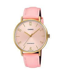 Casio LTP-VT01GL-4B Gold Watch with Leather Strap