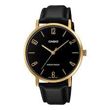Reloj Casio analogico MTP-VT01GL-1B2 correa de piel