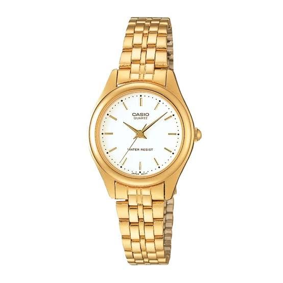 Casio LTP-1129N-7A Gold Watch with White Dial