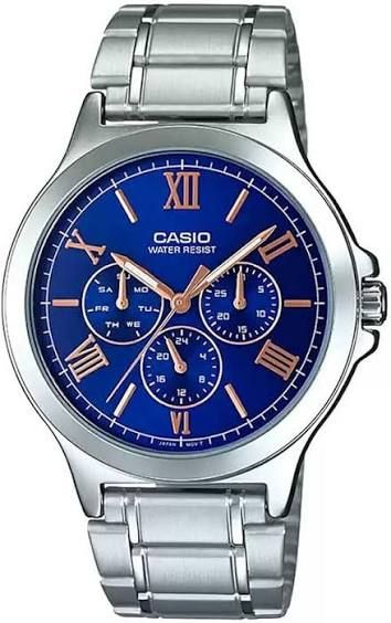 Casio Men's Multifunction Watch MTP-V300D-2A – Steel Case and Strap