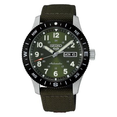 Seiko 5 Sports Tanken (探検) – Expedition Men's Automatic Watch: HDB008J 41mm JDM Made in Japan 100m WR JDM Fabric Strap (Japanese Domestic Market)