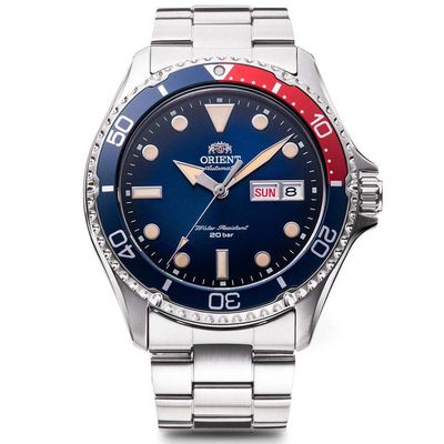 Orient Kamasu Pepsi Men's Automatic Diver's Watch RN-AA0812L JDM 41.8mm English/Kanji 200m WR Sapphire Crystal Stainless Steel Strap JDM (Japanese Domestic Market) Orient Kamasu Pepsi Men's Automatic Diver's Watch RN-AA0812L JDM 41.8mm English/Kanji 200m WR Sapphire Crystal Stainless Steel Strap JDM (Japanese Domestic Market)