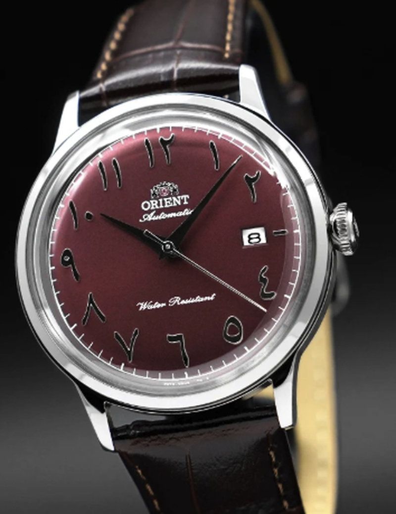 Orient Bambino Damask Red Men's Automatic Watch RA-AC0037R, 40.5 mm, Leather Strap, Cal. F6724