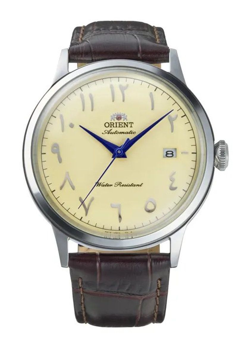 Orient Bambino Men's Automatic Watch with Arabic Dial, Luban RA-AC0039Y, 40.5m, Leather Strap, Cal. F6724
