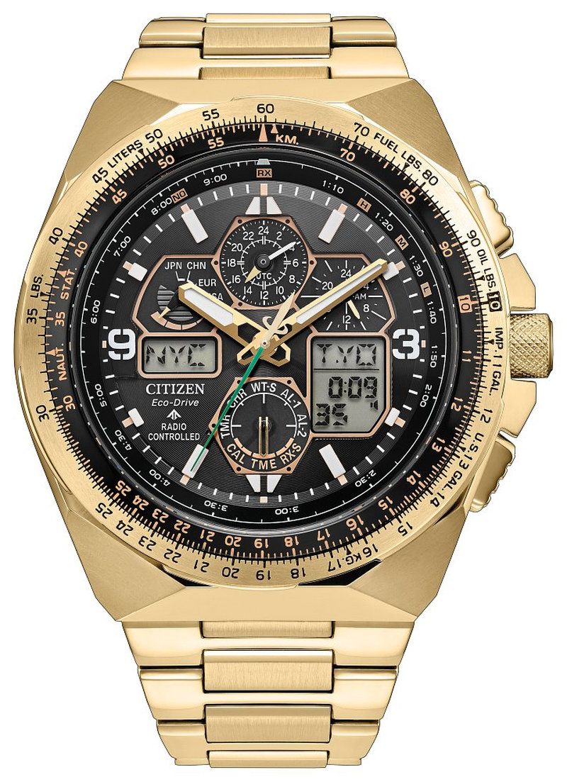 Citizen Promaster Sky Eco-Drive 50th Anniversary Limited Edition SKYHAWK JY8144-50E Solar-Powered Radio-Controlled Chronograph Watch, 45.7 mm, Sapphire Crystal, 200 m Water Resistance, Eco-Drive Movement (powered by solar energy or light)