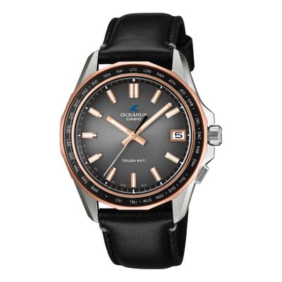 Casio Oceanus Manta OCW-S400RL-8AJR Limited Edition 300 JDM Solar-Powered Bluetooth Radio-Controlled Titanium Watch made in Japan, with leather strap and sapphire crystal (JDM: Japanese domestic market)