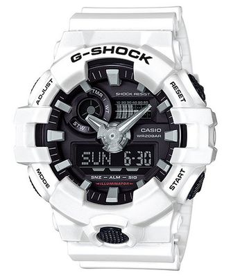 Casio G-Shock GA-700-7A Men's Sports Watch 57.5 × 53.4 × 18.4 mm 200m WR Shock-Resistant World Time Super Illuminator