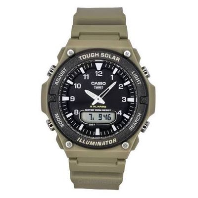 Casio AQ-S820W-5A JDM Men's Solar Watch – 52.2 mm × 46.6 mm × 13.8 mm – World Time – 100m Water Resistance