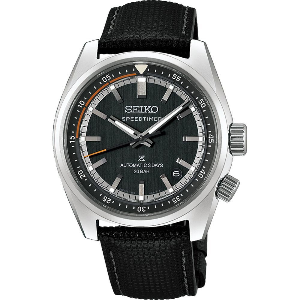 Seiko Prospex Speedtimer HBC004J Men's Automatic Chronograph Watch, 39.5, JDM, 200M WR, Sapphire Crystal, Leather Strap, Made in Japan, JDM (Japanese Domestic Market)
