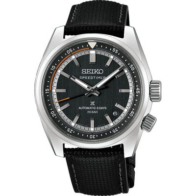 Seiko Prospex Speedtimer HBC004J Men's Automatic Chronograph Watch, 39.5, JDM, 200M WR, Sapphire Crystal, Leather Strap, Made in Japan, JDM (Japanese Domestic Market) Seiko Prospex Speedtimer HBC004J Men's Automatic Chronograph Watch, 39.5, JDM, 200M WR, Sapphire Crystal, Leather Strap, Made in Japan, JDM (Japanese Domestic Market)