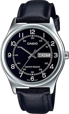 Casio Classic MTP-V006L-1B2 Men's Classic Quartz Watch 45.1 × 38 × 9.4 mm, 46 grams, leather strap