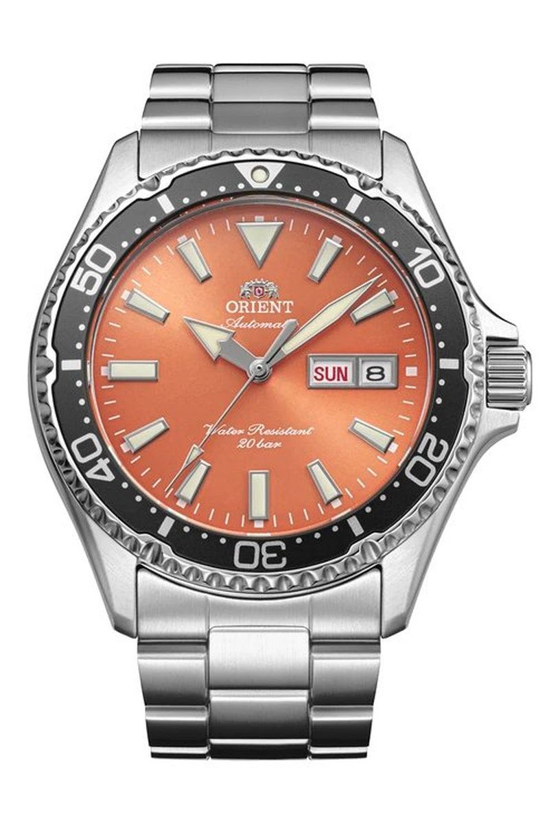Orient Kamasu Kinme   Men's Automatic Diving Watch RA-AA0826Y 41.8 mm, 200 m Water Resistance, Sapphire Crystal, Stainless Steel Strap
