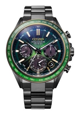 CITIZEN ATTESA CC4084-83Z 44.6MM JDM Solar-Powered Titanium GPS Watch Made in Japan Eco-Drive GPS Satellite Timekeeping 50th Anniversary Limited Edition “Power of Green Flash” Titanium Strap and Case JDM (Japanese Domestic Market)