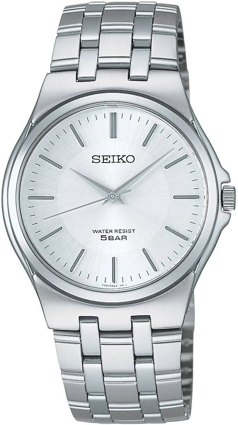 Classic Unisex Quartz Watch: Seiko Spirit SCXP021, 34.7 mm, JDM Cal. 7N01, Steel Strap (Japanese Domestic Market)