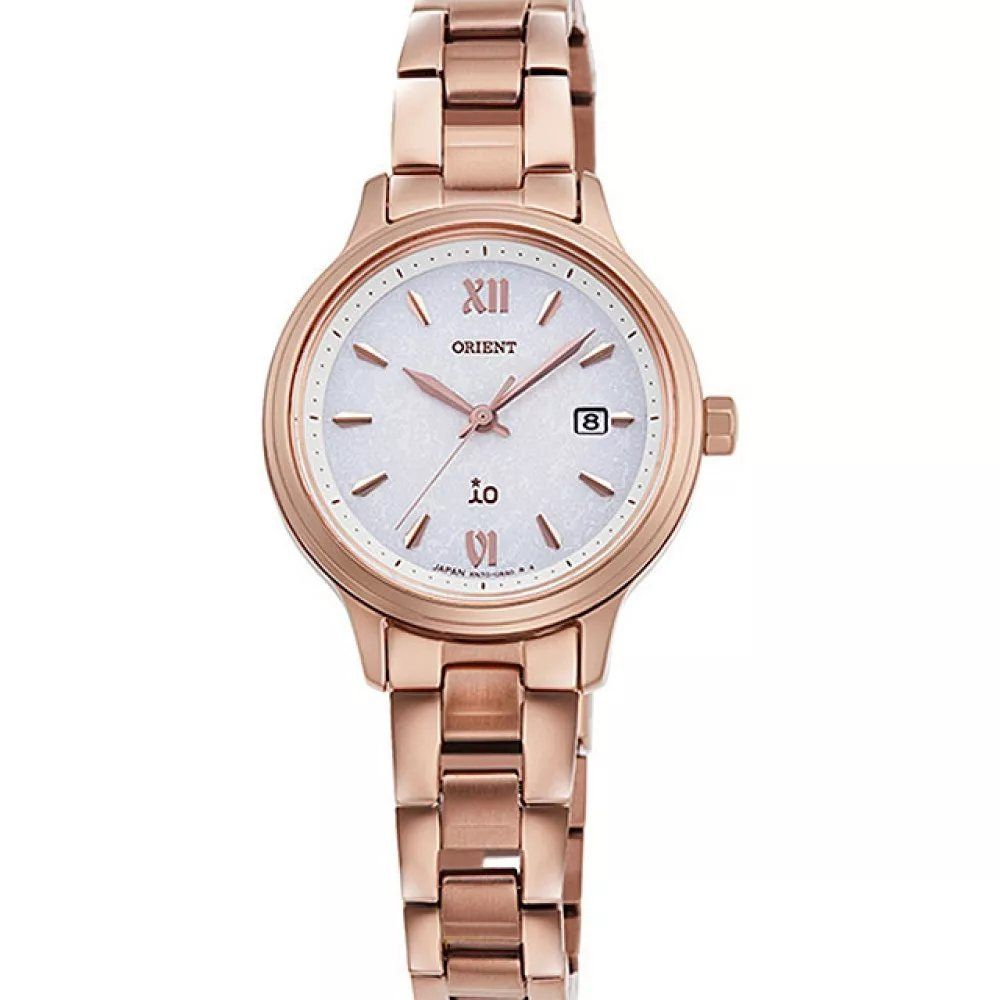 Orient iO Natural &amp; Plain RN-WG0419S Women's Solar Watch JDM 27.6mm Sapphire Crystal Stainless Steel Strap Cal. KN700 JDM (Japanese Domestic Market)