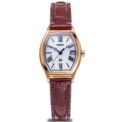 Orient iO Natural &amp; Plain RN-WG0014S Women's Solar Watch, 24.1mm, Sapphire Crystal, Leather Strap (JDM—Japanese Domestic Market)