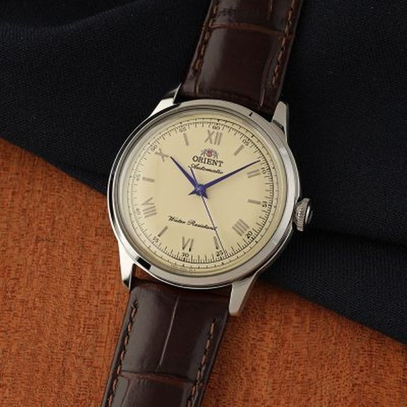 Orient Bambino Roman Ivory Men's Automatic Watch RN-BB0003Y JDM , 38.4 mm, Cal. F6724, leather strap Japan Domestic Market