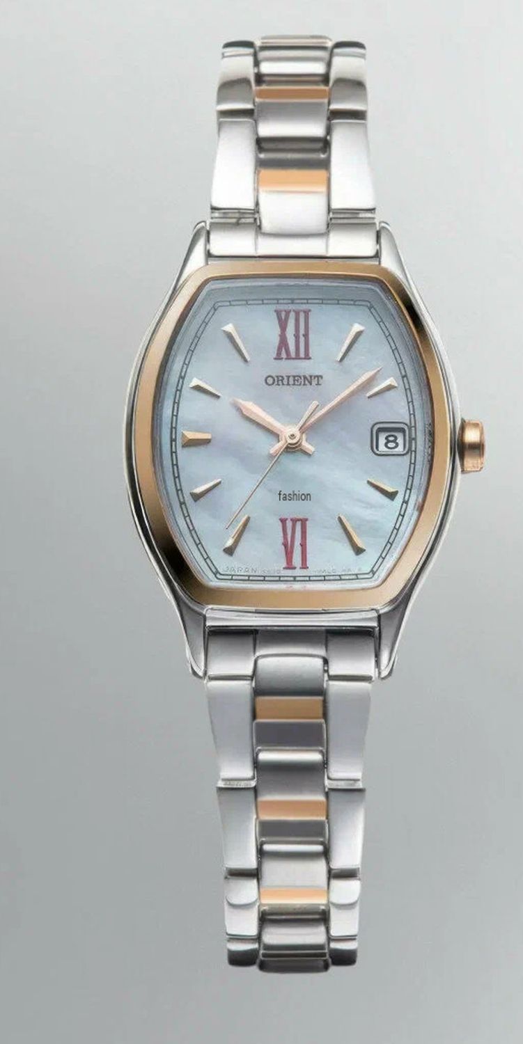 Orient iO Natural &amp; Plain RN-WG0010A Women's Solar Watch, 24.1 mm, JDM, sapphire crystal, steel band, made in Japan, JDM (Japanese domestic market), Cal. KN700