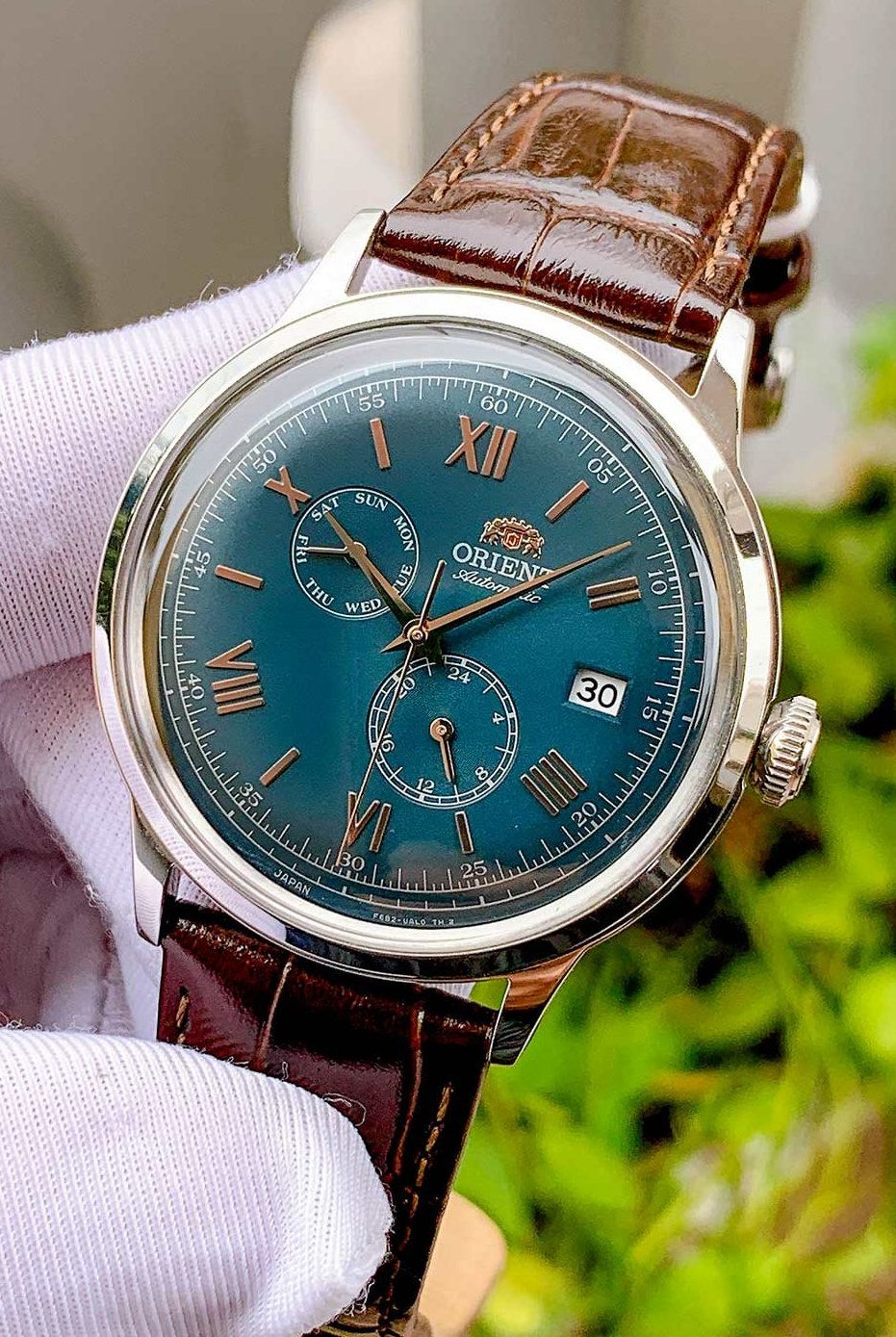 Orient Bambino “Kamo / Mallard” (鴨) Men’s Automatic Watch RN-AK0703E JDM 40.5mm Leather Strap Cal. F6B22 JDM (Japanese Domestic Market)