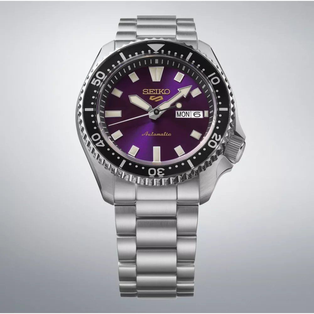 Seiko 5 Sports SKX HDB003J Men's Automatic Watch, Edo Murasaki Purple, 145th Anniversary Limited Edition, JDM (Made in Japan), 42.5mm, 100m Water Resistance, Steel Strap, JDM (Japanese Domestic Market)