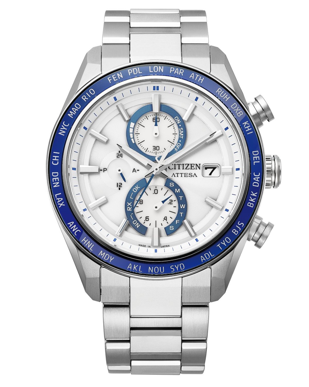 Citizen Attesa AT8296-53A JDM Men's Radio-Controlled Titanium Watch, 42mm, 100m Water Resistance, Sapphire Crystal, Titanium Strap and Case, Made in Japan (JDM—Japanese Domestic Market)