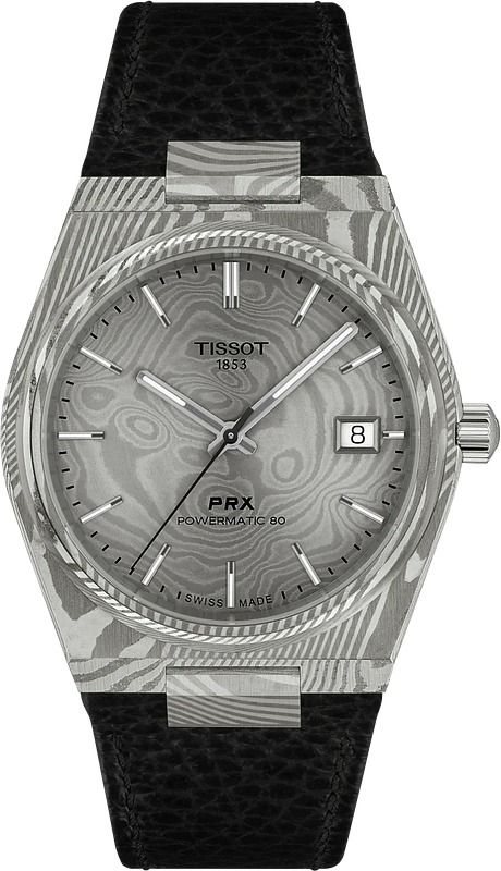 Tissot T137.807.96.081.00 PRX Automatic 38mm Watch – Damascus Steel and Grey Dial