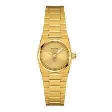 Tissot PRX T137.010.33.021.00 Watch – Quartz, Gold Dial, and 25 mm Case