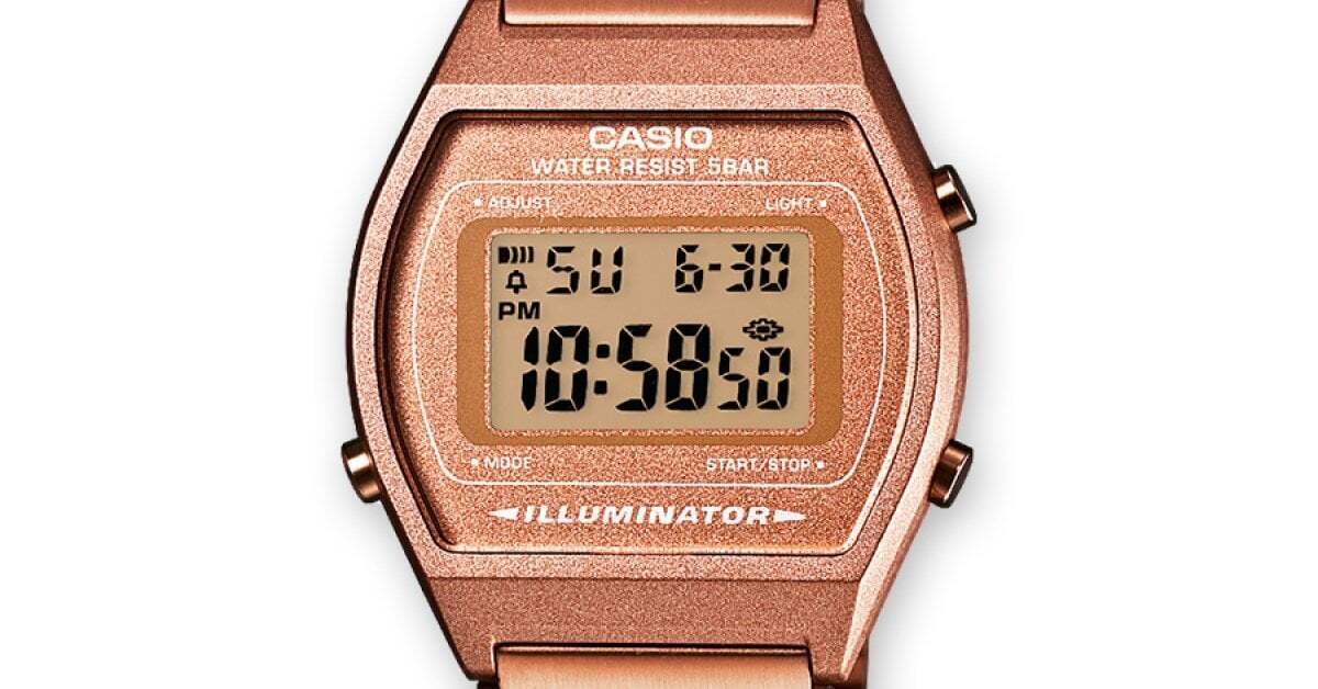 Casio Vintage Edgy B640WC-5A Bronze LED Light Retro Watch - Alarm