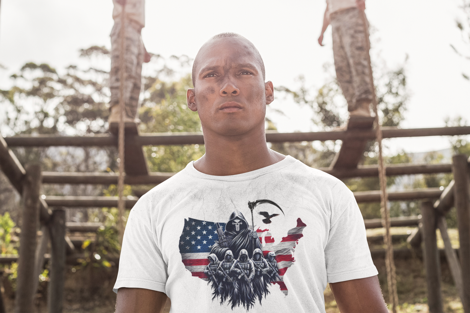 Backed by the Reaper, Shirt Color: White