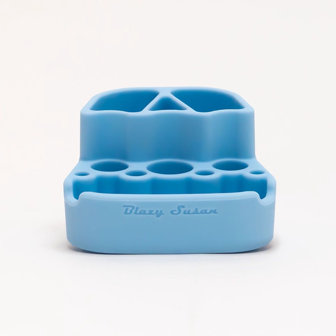 Blazy Susan Silicone Dab Station Assorted Colors, Colour: Light Blue