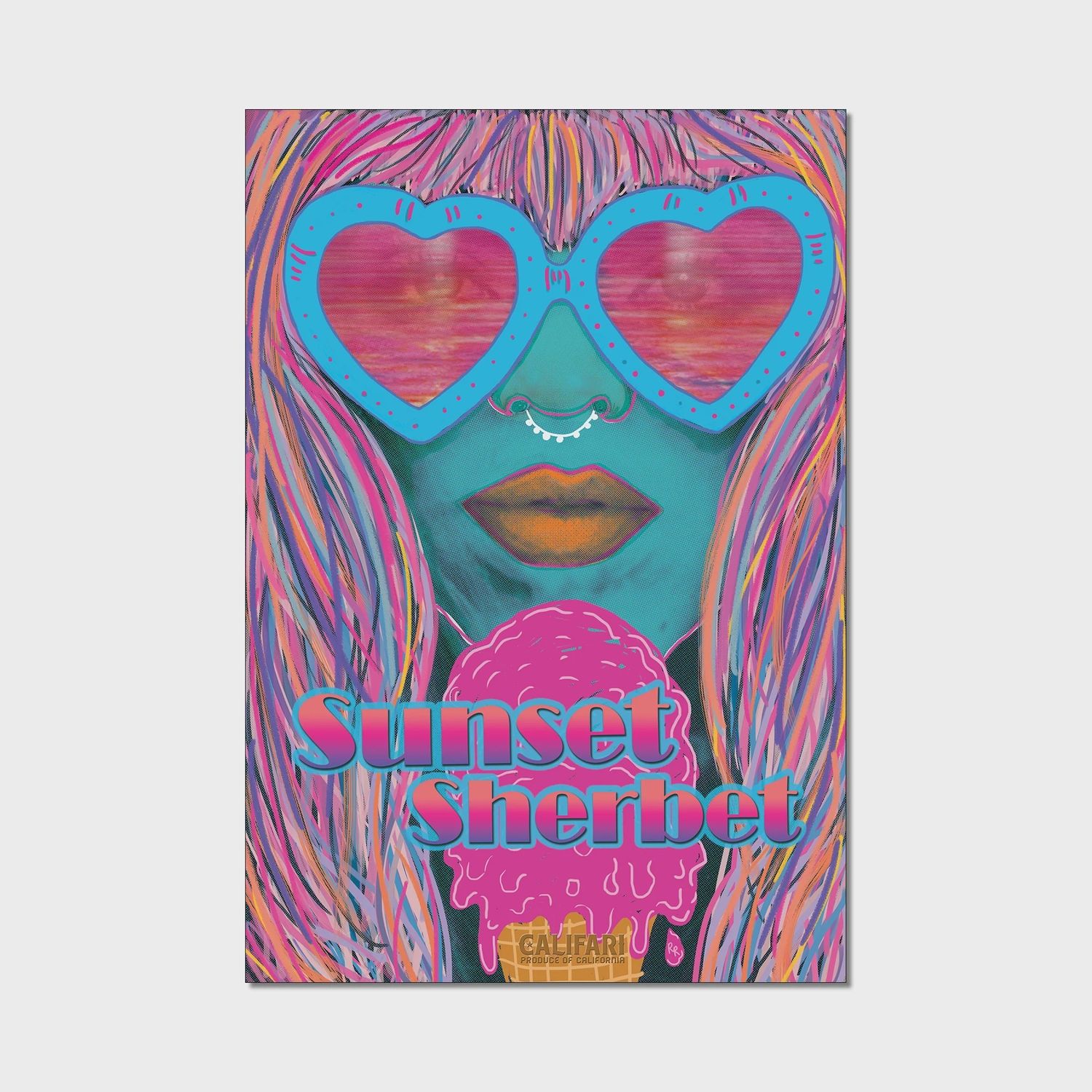 Califari Sunset Sherbert Canvas