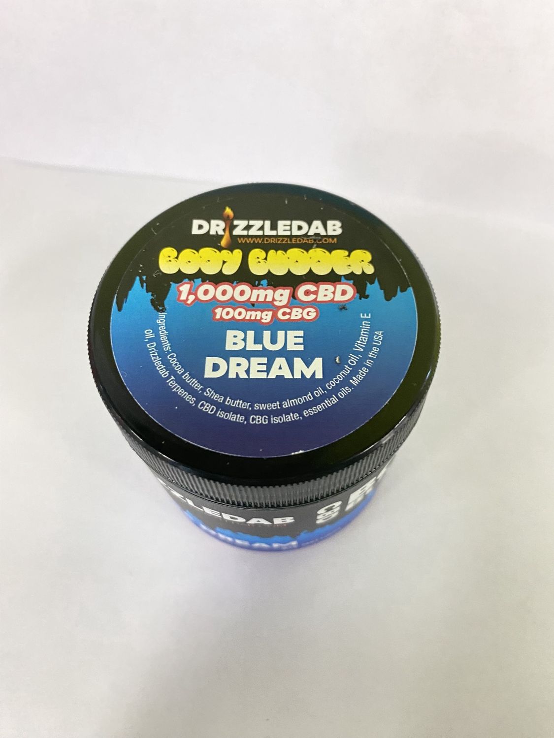 Drizzledab 1,000mg CBD + 100mg CBG Body Budder, Flavor: Blue Dream
